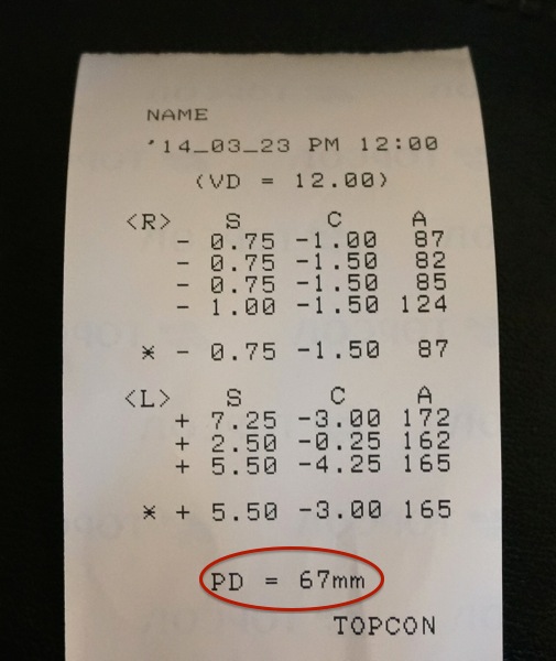 自動驗光機的瞳孔距離